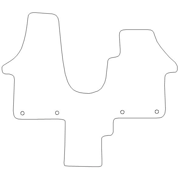 Volkswagen T5 Single Passenger Car Mats with Twist Turn Fixing